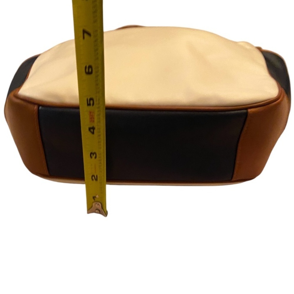 Coach Park Metro Leather Tote bag in a cream, navy, and brown color block F23683 - Picture 9 of 11